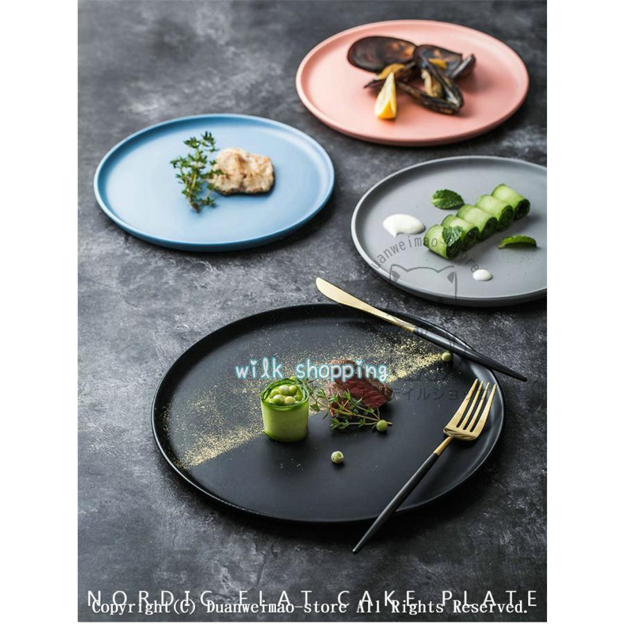 プレート 22cm 27.cm 丸 食器 フラット 平 大皿 シンプル 洋食器 陶磁器 業務用 パスタ皿 サークルプレート レストラン食器 高級 おしゃれ 全色
