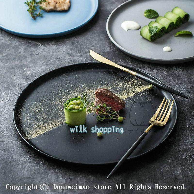 プレート 22cm 27.cm 丸 食器 フラット 平 大皿 シンプル 洋食器 陶磁器 業務用 パスタ皿 サークルプレート レストラン食器 高級 おしゃれ 全色

