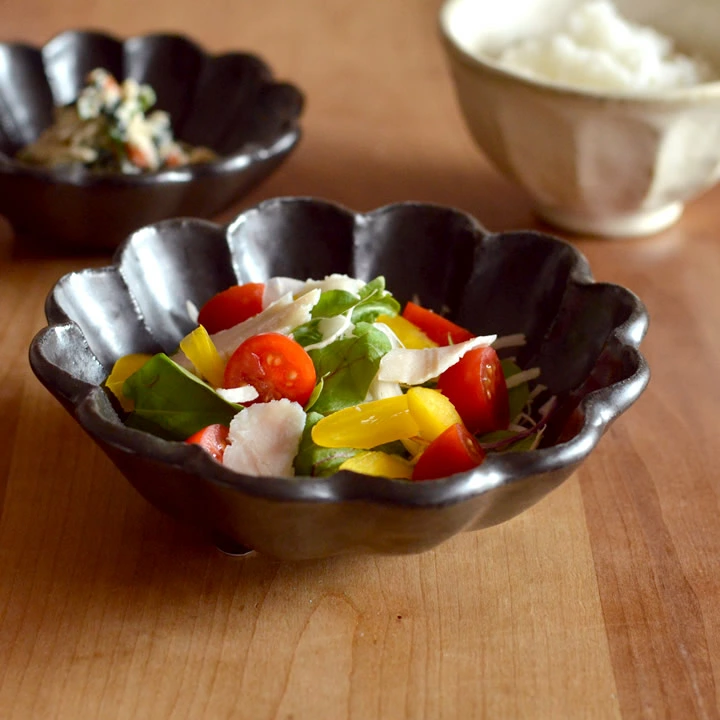 
リンカ 六寸鉢 白練 黒練 カネコ小兵
