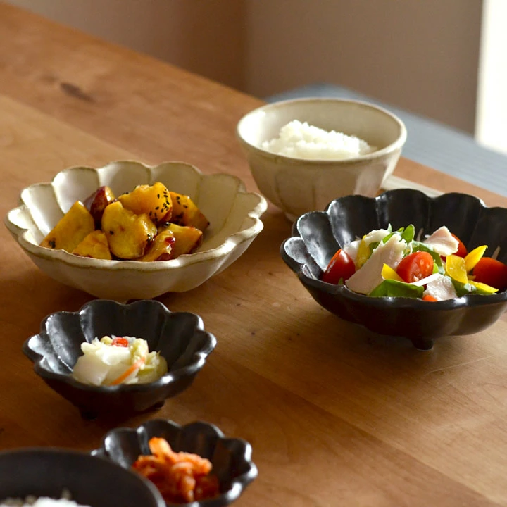 
リンカ 六寸鉢 白練 黒練 カネコ小兵
