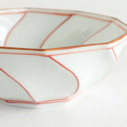 中鉢 波佐見焼 渕あそび 赤 青 磁器 取鉢