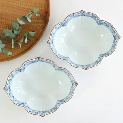 花木瓜深皿 磁器 渕あそび 波佐見焼 盛り鉢 ボウル 深鉢

