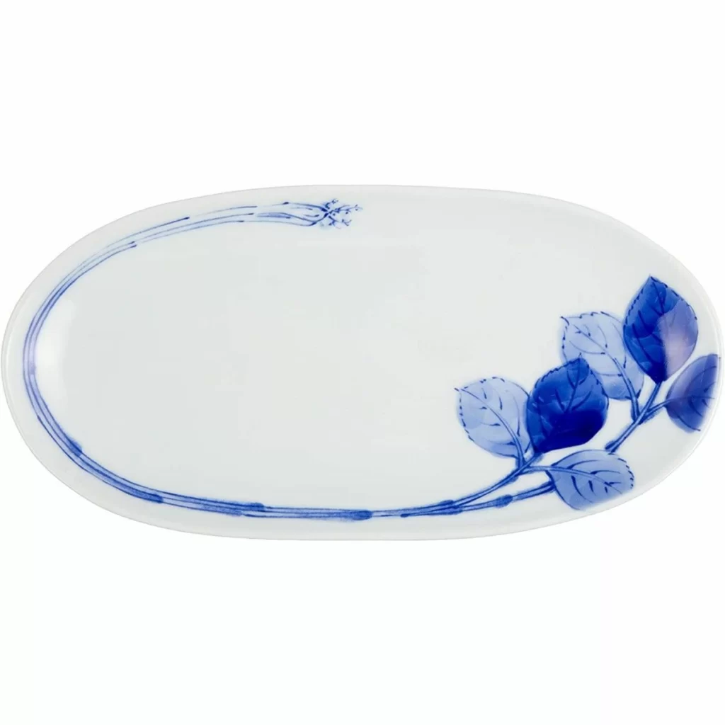 波佐見焼 お皿 [浜陶] 楕円焼皿 みつば