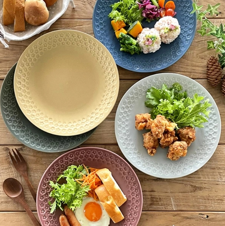 フルール25.2cmプレート 美濃焼 大皿