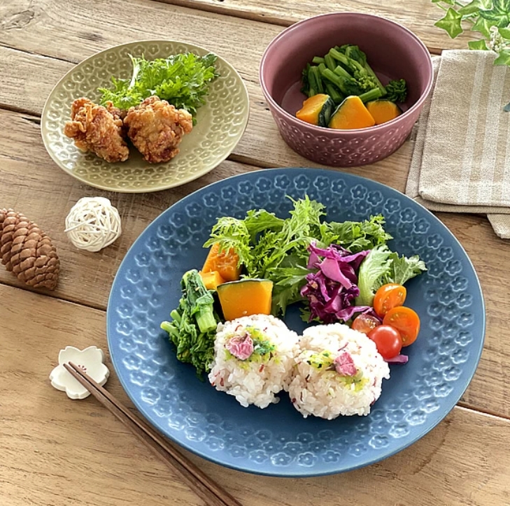 フルール25.2cmプレート 美濃焼 大皿