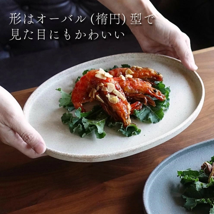 オーバルプレート 美濃焼 楕円 フラット 中皿
