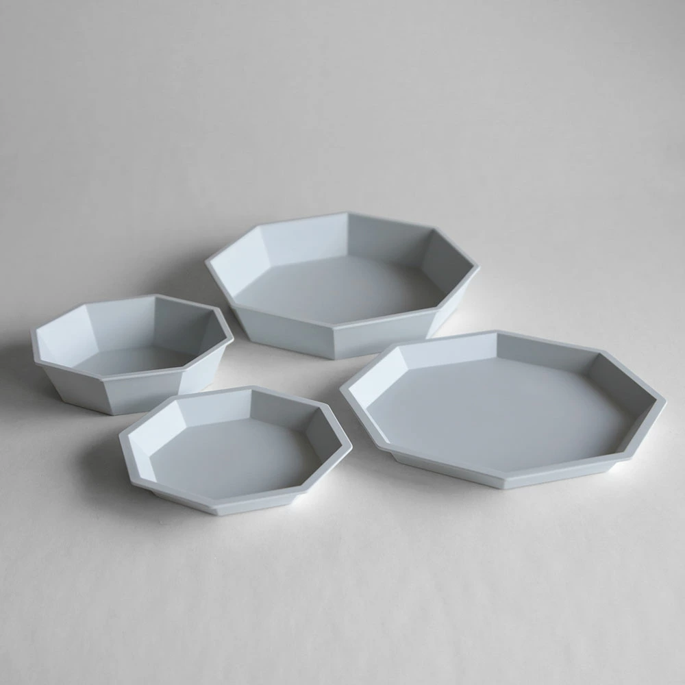 1616/arita japan / TY “Standard” Anise Plate220(Plain Gray) | プレーングレー アニスプレート 有田焼 八角皿 柳原照弘 TYスタンダード 