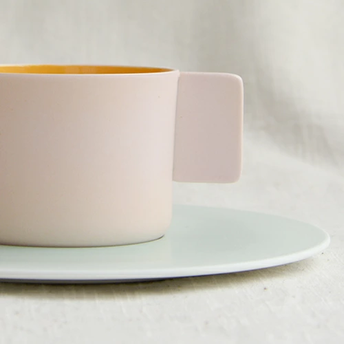 1616/arita japan S＆B コーヒーカップ＆ソーサー／ライトピンク CoffeeCup＆Saucer　有田焼 