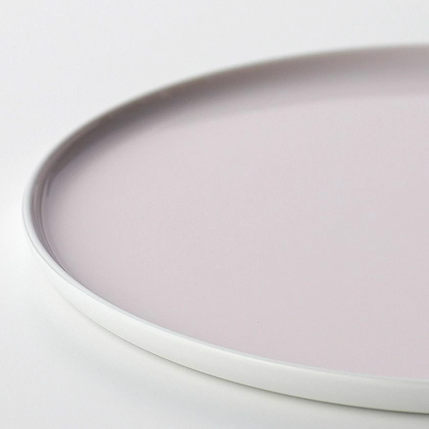 1616/arita japan S&B フラットプレート 22cm ライトピンク パターンB 有田焼