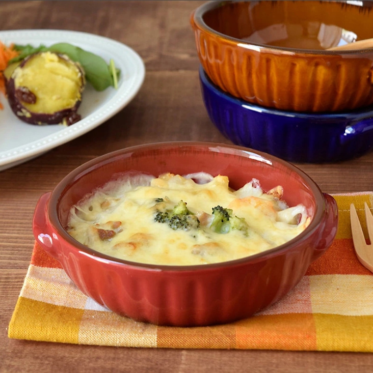 グラタン皿 おしゃれ 耐熱皿 ラウンドグラタン皿 17cm