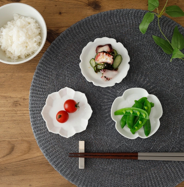 小皿 10cm 白磁線刻 gaku