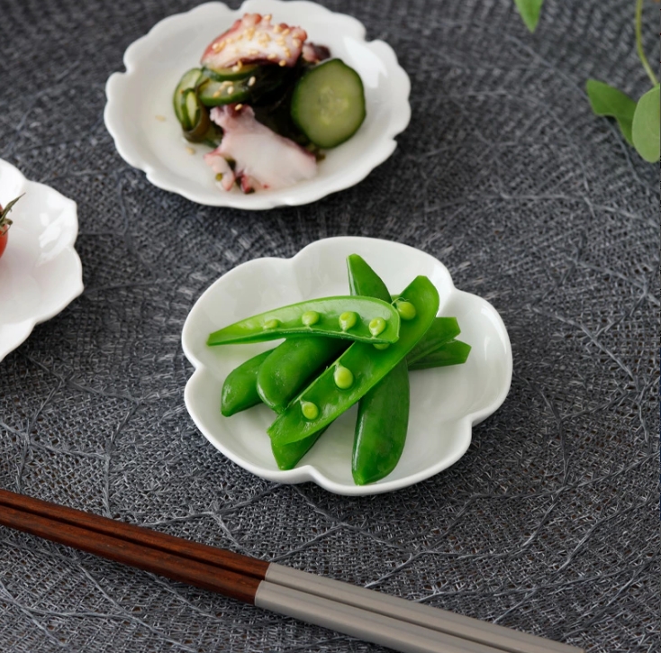 小皿 10cm 白磁線刻 gaku