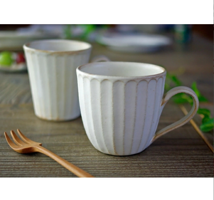 kinari ラウンドマグカップ 益子焼 しのぎ