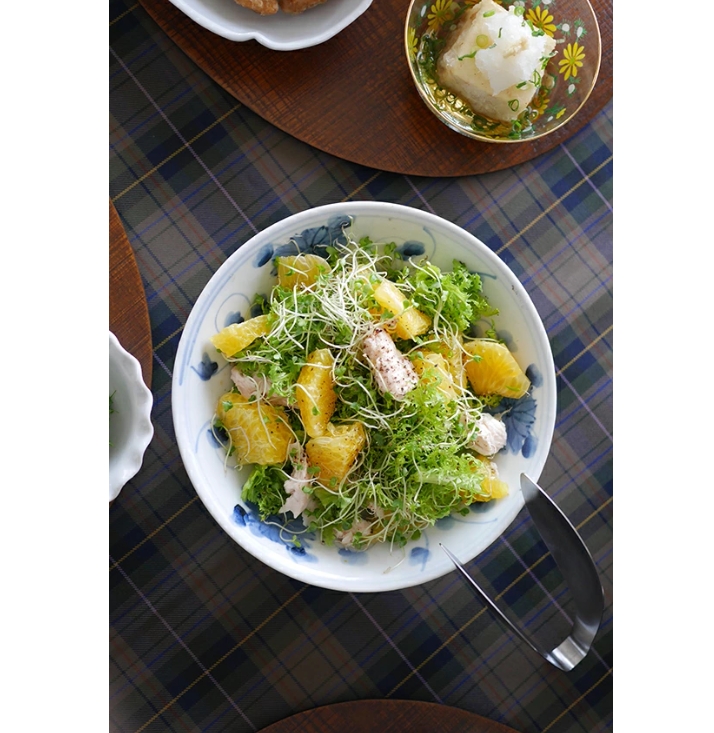 7寸 浅鉢　山水 ＜和食器 / 九谷焼 / 文吉窯 / ボウル / 煮物鉢＞