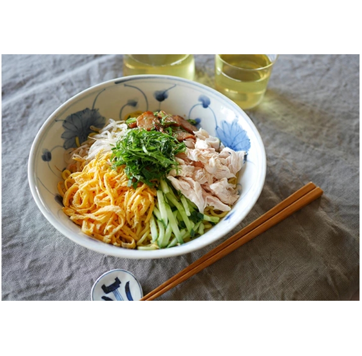 7寸 浅鉢　山水 ＜和食器 / 九谷焼 / 文吉窯 / ボウル / 煮物鉢＞