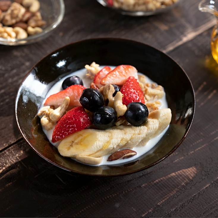 和食器　天目釉平鉢（YT-068）　作家「多屋嘉郎」