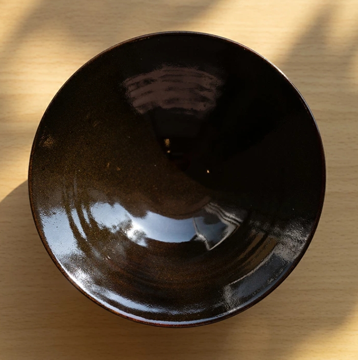 和食器　天目釉平鉢（YT-068）　作家「多屋嘉郎」