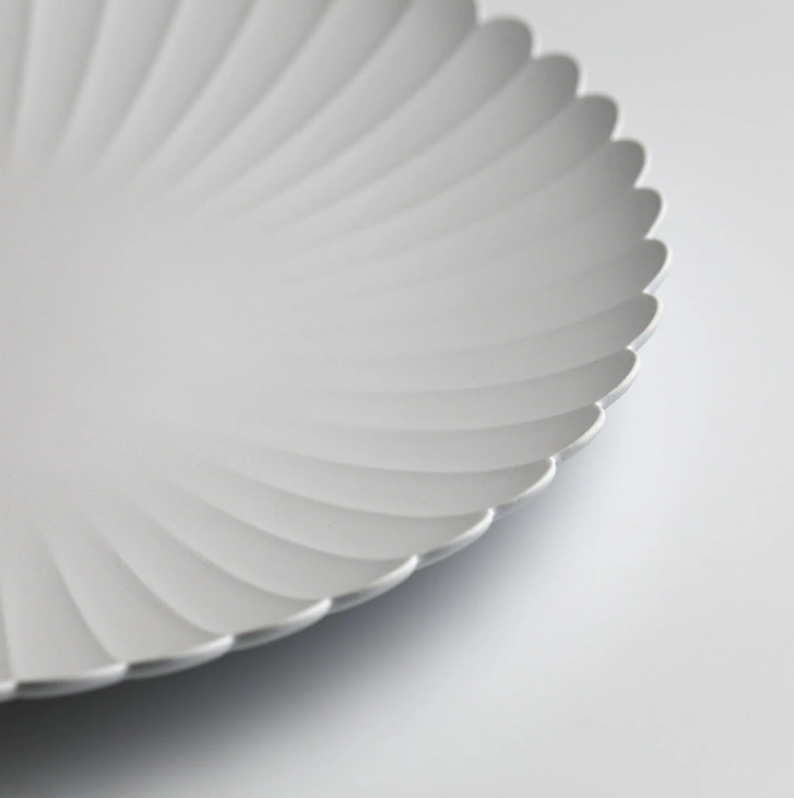 1616/arita japan / TY Standard TYパレス220 プレーングレー｜TY Palace 有田焼 菊皿