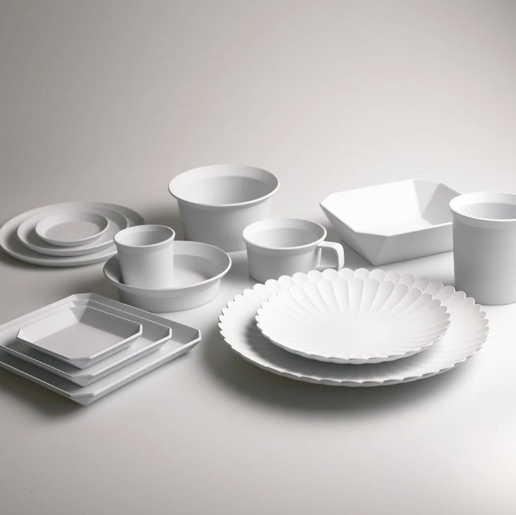 1616/arita japan / TY Standard TYパレス220 プレーングレー｜TY Palace 有田焼 菊皿