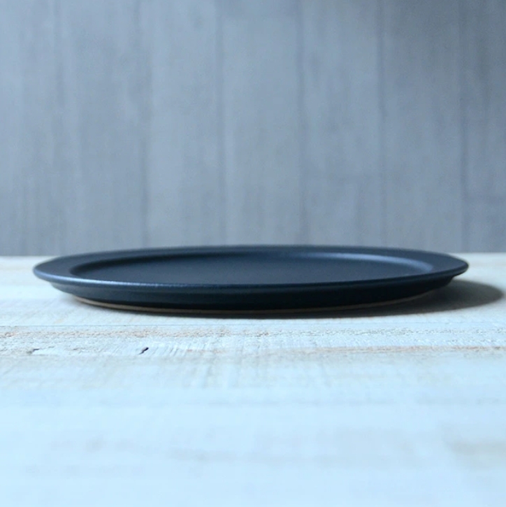 和食器　黒のプレデュードプレート(L)　作家「森野知子」
