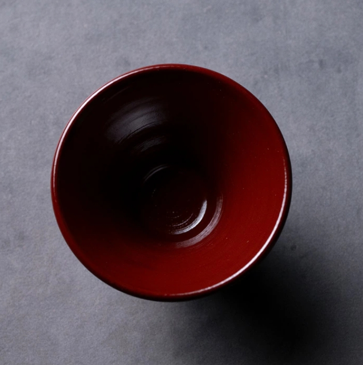 和食器　赤絵酒盃　作家「森野知子」