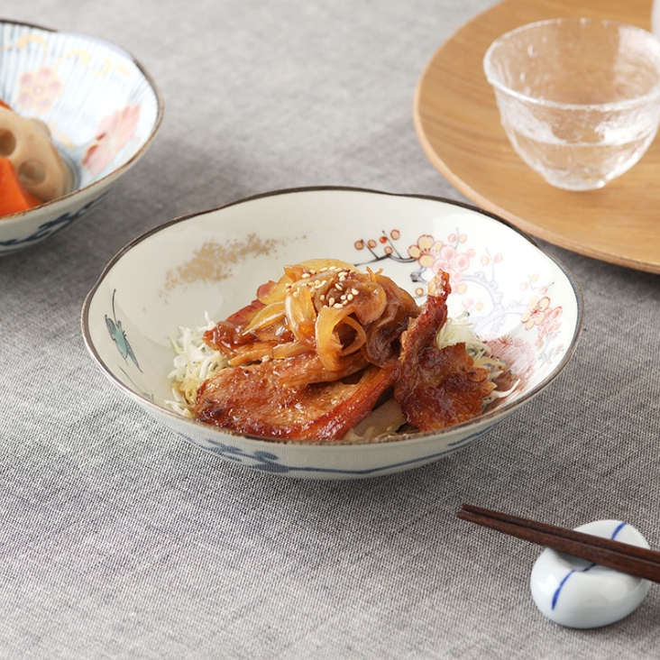 中鉢 16cm 染錦古伊万里