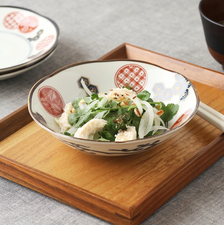 中鉢 16cm 染錦古伊万里