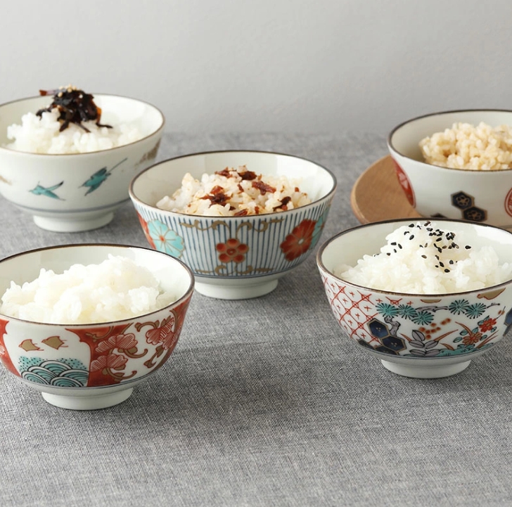 お茶碗 10.5cm 染錦古伊万里