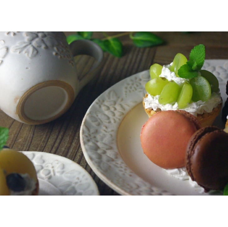 ガーデン オードブル皿 kinari（キナリ）益子焼 花柄