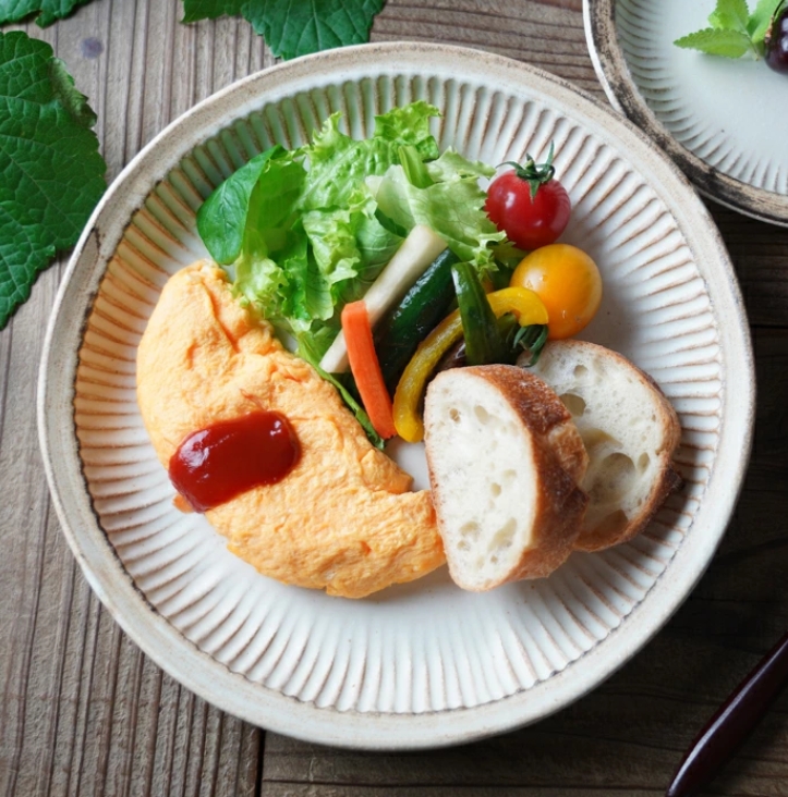 益子焼 アンティークスリムライン プレート(L) わかさま陶芸