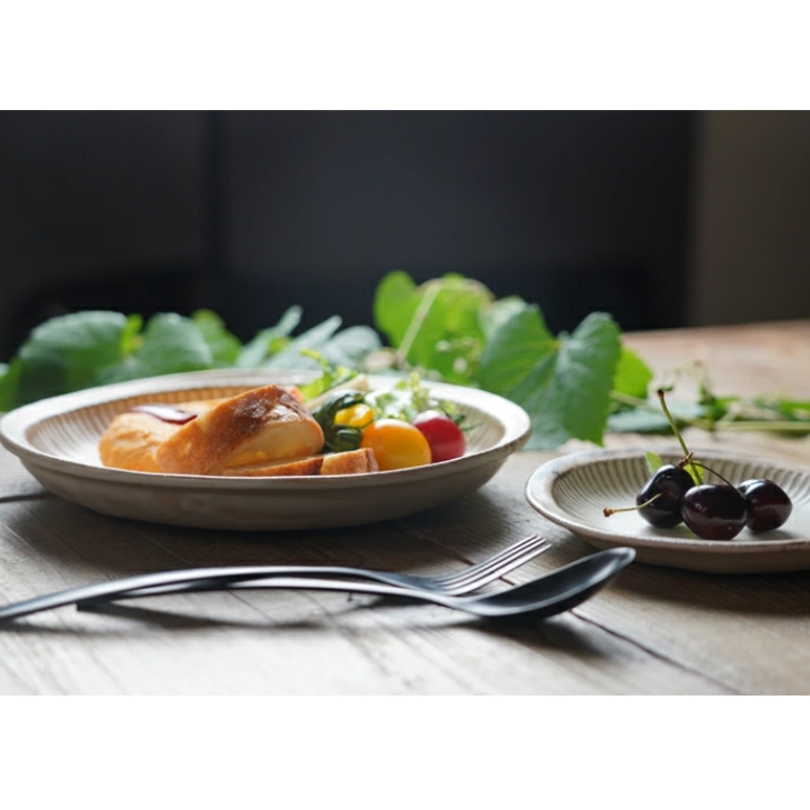 益子焼 アンティークスリムライン プレート(L) わかさま陶芸