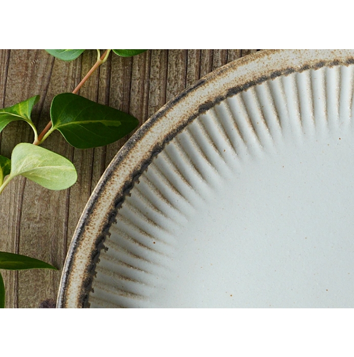 益子焼 アンティークスリムライン プレート(L) わかさま陶芸