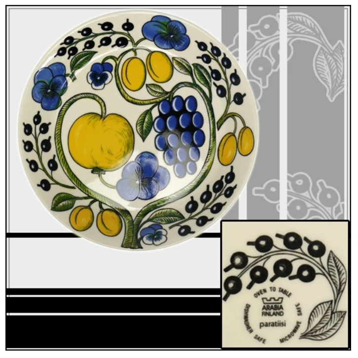 アラビア（Arabia） パラティッシ（Paratiisi） イエロー 21cmプレート