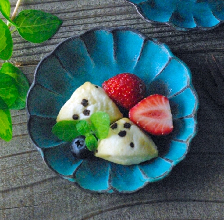 シャビーターコイズ リンカ(小)益子焼