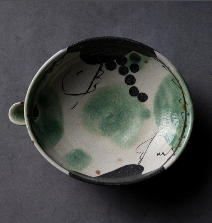 和食器　弥七田織部片口鉢　作家「佐々木好正」