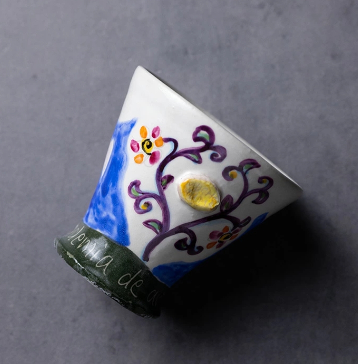 酒器 | 花の酒器ブルーカップ (BY-463)　作家「吉岡萬理」
