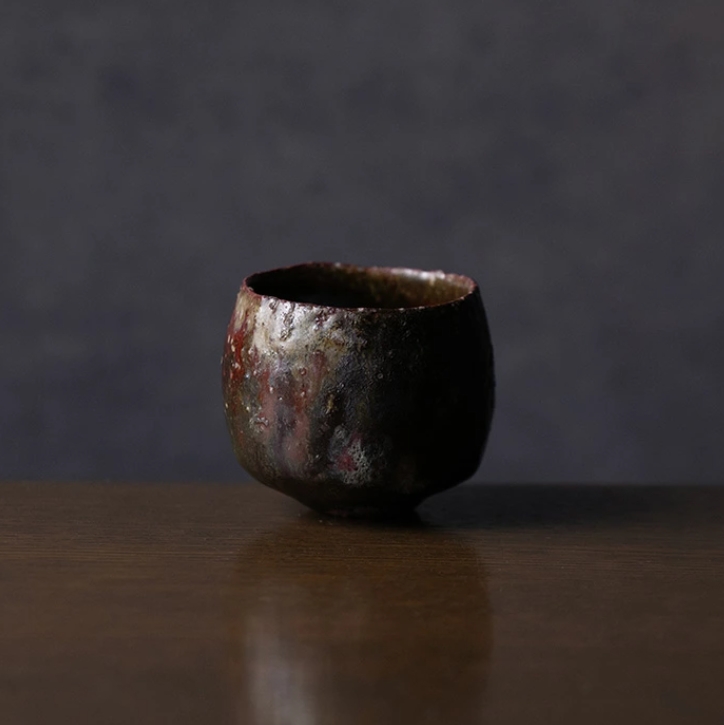 共箱付 | 丹波ぐい呑 (MS-092) 作家 「清水万佐年」
