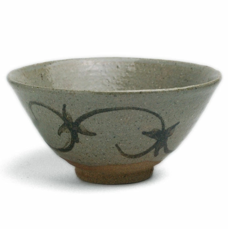唐津焼：絵唐津飯碗・唐草文・小・中村恵子《飯碗・ご飯茶碗》