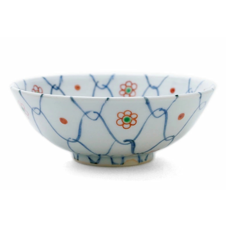 色絵染付網花文玉割・大・阪東晃司