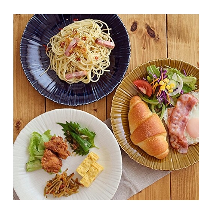 EAST table(イーストテーブル) 大皿 25cm 彫十草 ホワイト minoruba 
