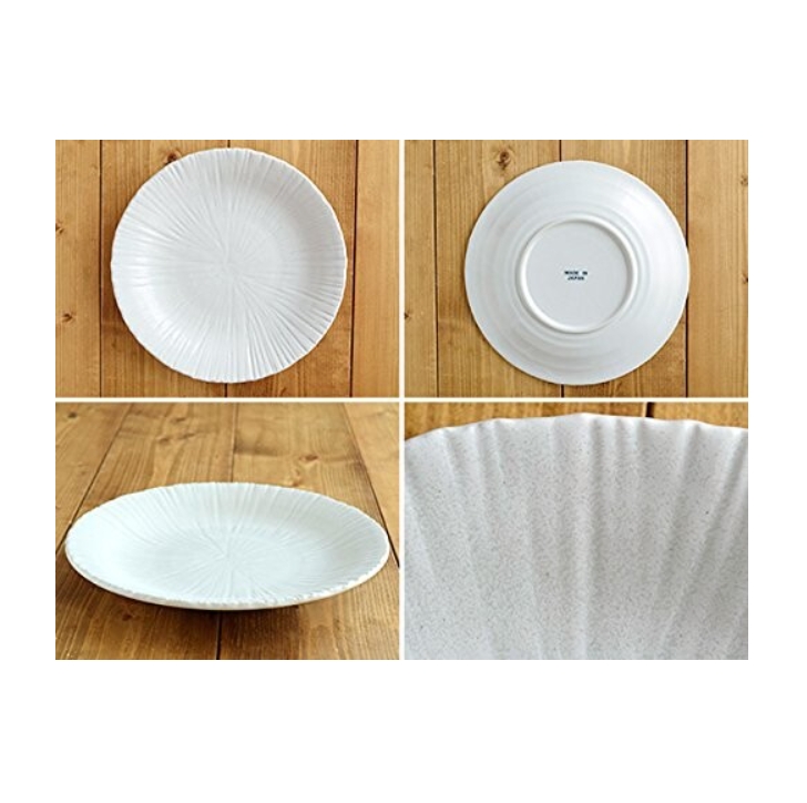 EAST table(イーストテーブル) 大皿 25cm 彫十草 ホワイト minoruba 
