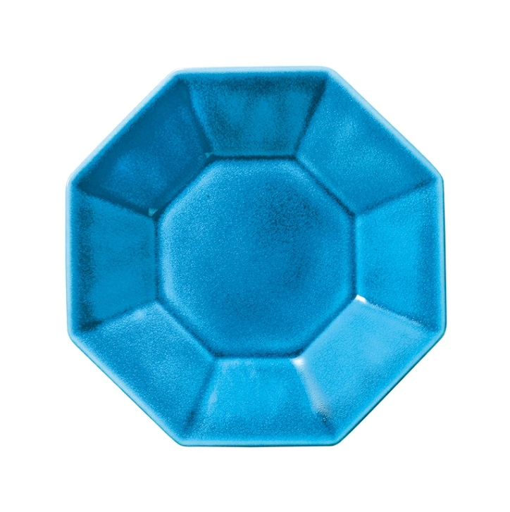 幸兵衛窯 × M.STYLE インディゴ八角皿 19cm
