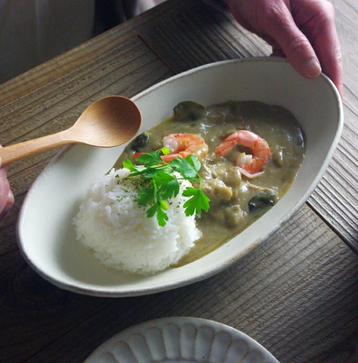 益子焼 kinariカレー皿 プレート オーバル皿 おしゃれ 楕円