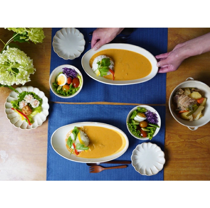 益子焼 kinariカレー皿 プレート オーバル皿 おしゃれ 楕円