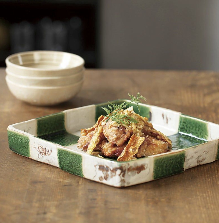 和食器 角鉢 「 たち吉 市松 大皿 」対角35cm