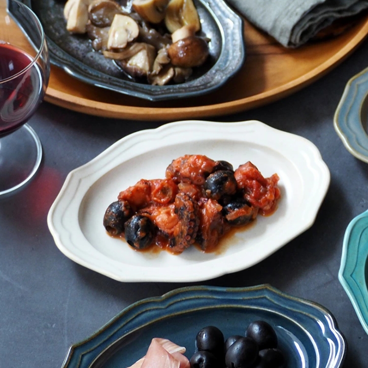 オーバルプレート 17cm ラフィネ 中皿 楕円皿 変形皿 取り皿