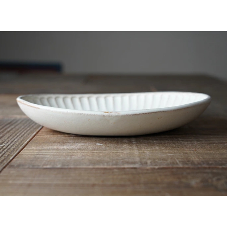 益子焼 Kinari パスタ皿 (おしゃれ ナチュラル) (オーバル 楕円皿)