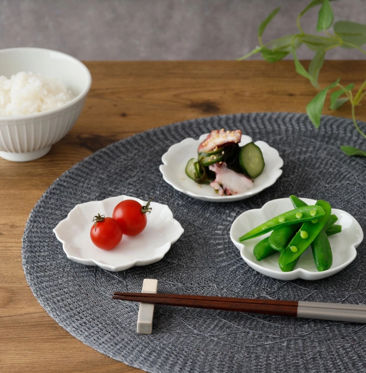 小皿 10cm 白磁線刻 gaku