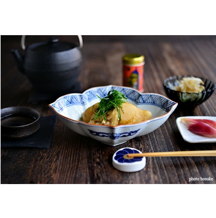 洸琳窯 代紋 花型木甲向付(鉢)