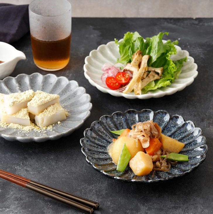 花型中皿 17cm 窯変HANAZARA